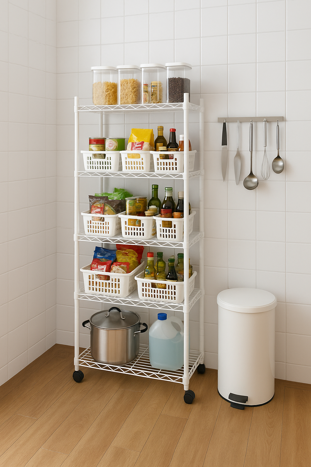 Làm thế nào để biến một góc trống 1m² trong bếp thành nơi để được cả trăm món mà vẫn gọn gàng?- Ảnh 5.