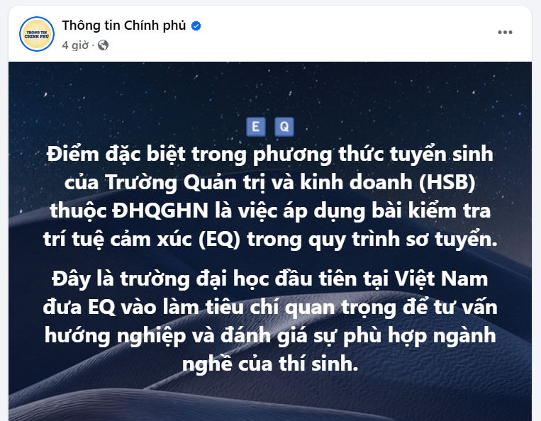 Fanpage Thông tin Chính phủ vừa xác nhận: Lần đầu tiên trong lịch sử, một trường đại học tại Việt Nam làm điều này- Ảnh 1.