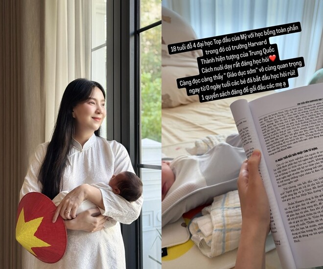 Mai Ngọc cho con học bài từ lúc 0 tuổi, học hỏi từ 