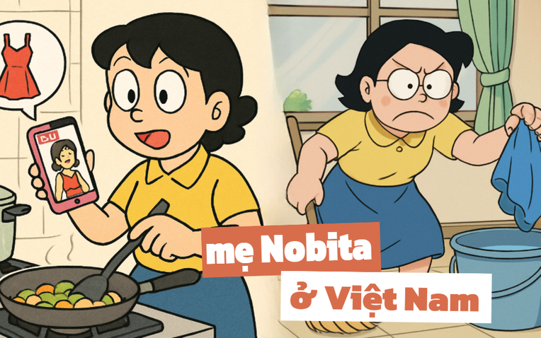 Khi mẹ Nobita dùng cỗ máy thời gian của Doraemon du hành thời gian: Sống ở Việt Nam là lựa chọn thú vị, một ngày 0 điểm- Ảnh 1.