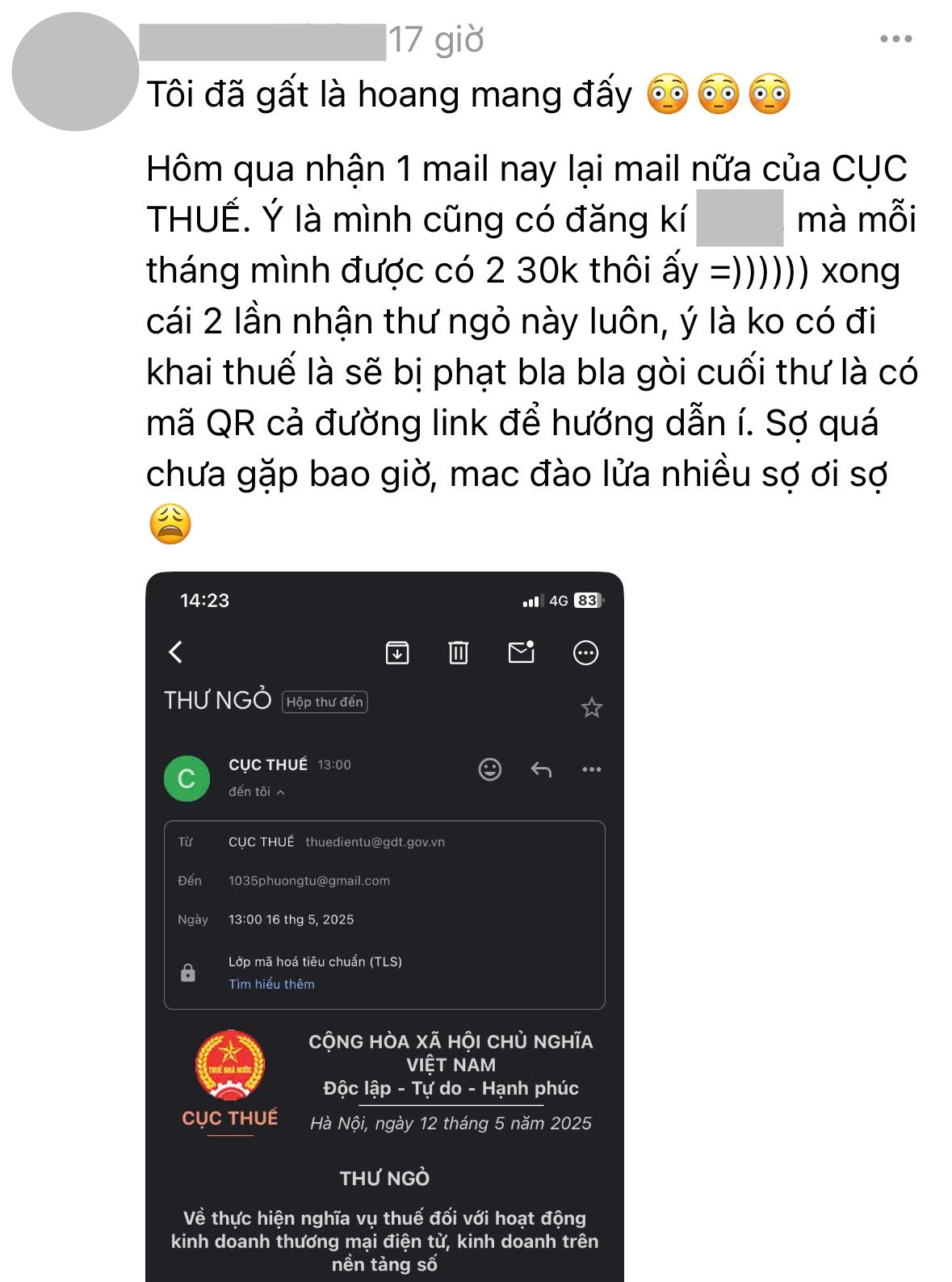 Nhận được mail của Cục Thuế kèm mã QR lúc 3h sáng: Cách nhận biết “hàng real” rất đơn giản- Ảnh 2.