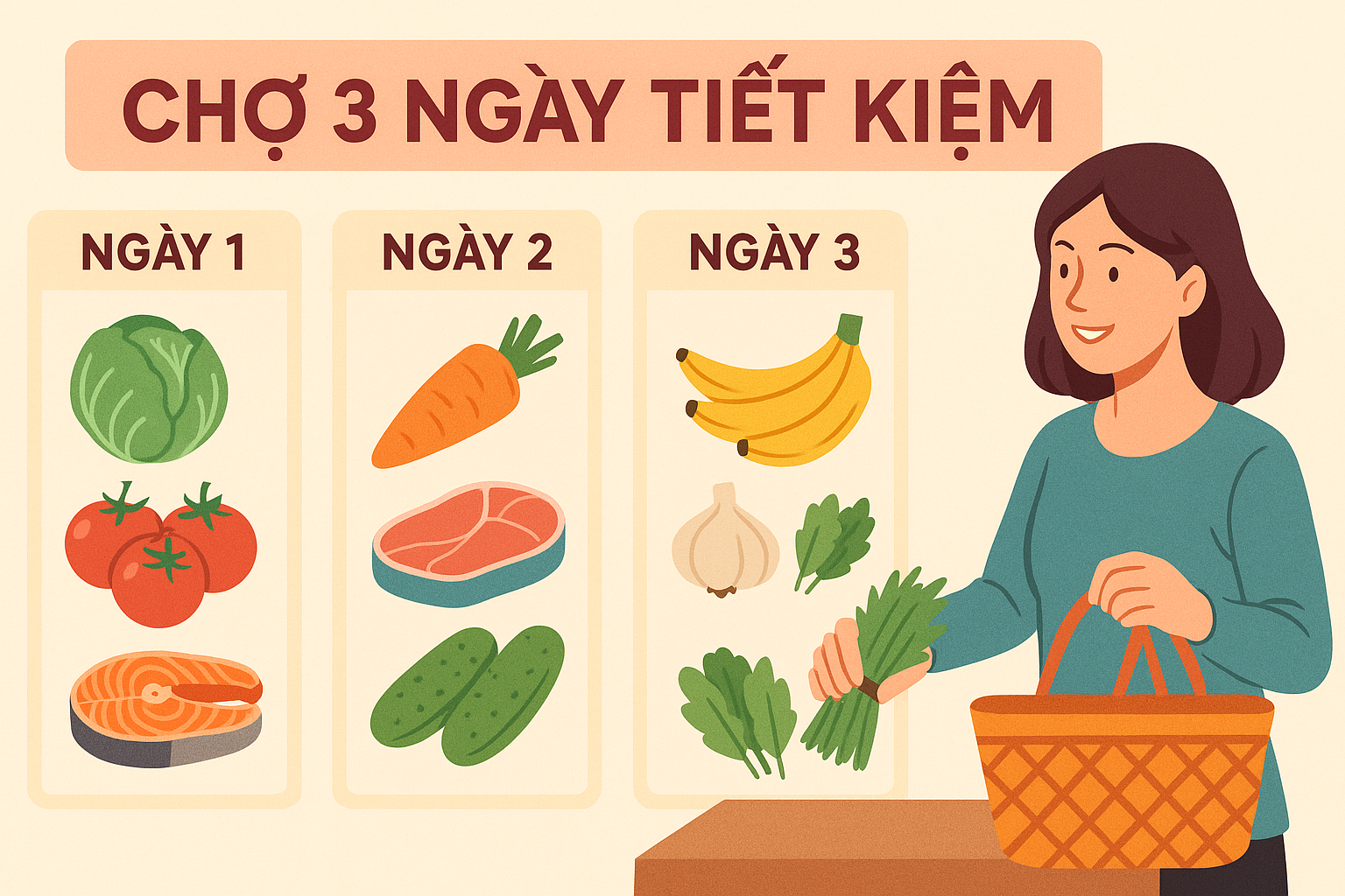 Tôi học mẹ cách đi chợ 1 lần cho 3 ngày - vừa nấu đủ, ăn hết, không lãng phí mà còn tiết kiệm gần 500.000 đồng/tháng- Ảnh 2.