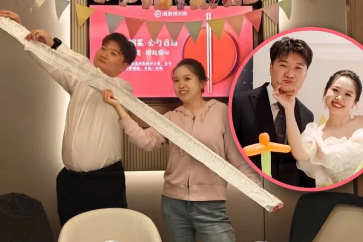Cặp đôi làm tiệc cưới ở quán lẩu, hóa đơn dài 2 mét nhưng chỉ tốn 80 triệu đồng- Ảnh 1.
