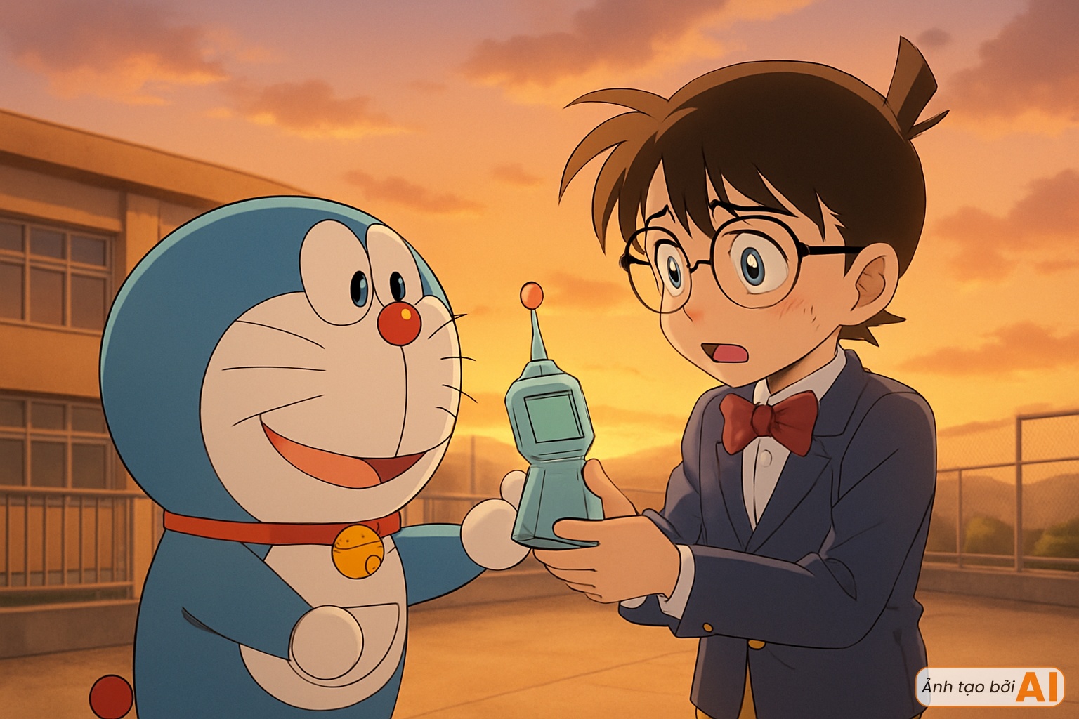 Cảnh tượng fan truyện tranh không bao giờ dám tưởng tượng: Khi Conan gặp Doraemon, họ sẽ là bộ đôi thay đổi mọi cuộc đời!- Ảnh 3.