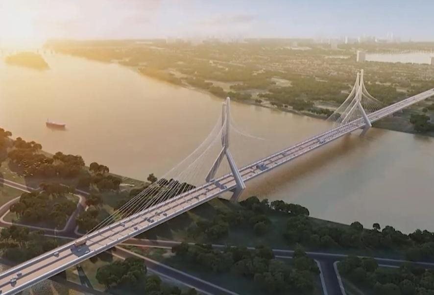 "Siêu" cầu dây văng 20.000 tỷ của Hà Nội khởi công, biểu tượng rồng bay cao trong Kỷ nguyên vươn mình- Ảnh 1.