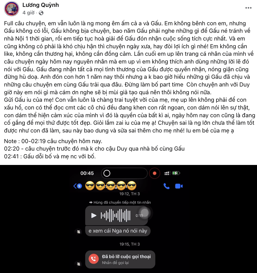 Quỳnh Lương “bóc phốt” chồng cũ, tung ghi âm cãi cọ căng thẳng: Anh động vào con tôi là anh sai rồi- Ảnh 5.