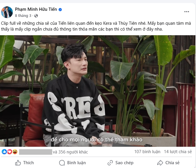 Mối quan hệ giữa Thùy Tiên và Dược sĩ Tiến là gì mà đang bị 