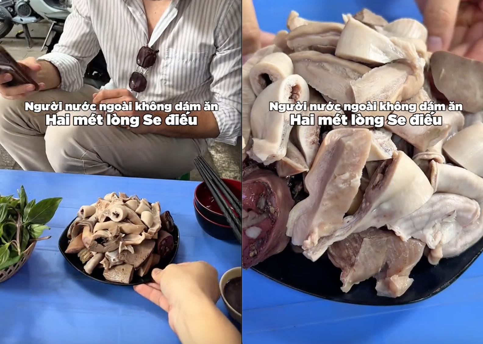 Khách Tây khoe lần đầu ăn thử "lòng se điếu", dân mạng lập tức phát hiện ra chi tiết khác lạ- Ảnh 5.