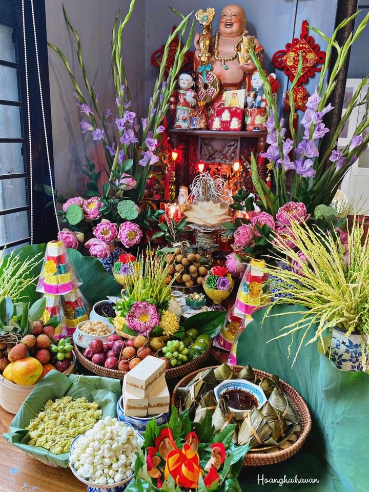 Chị em đua nhau khoe mâm cúng Tết Đoan ngọ đẹp và công phu- Ảnh 6.