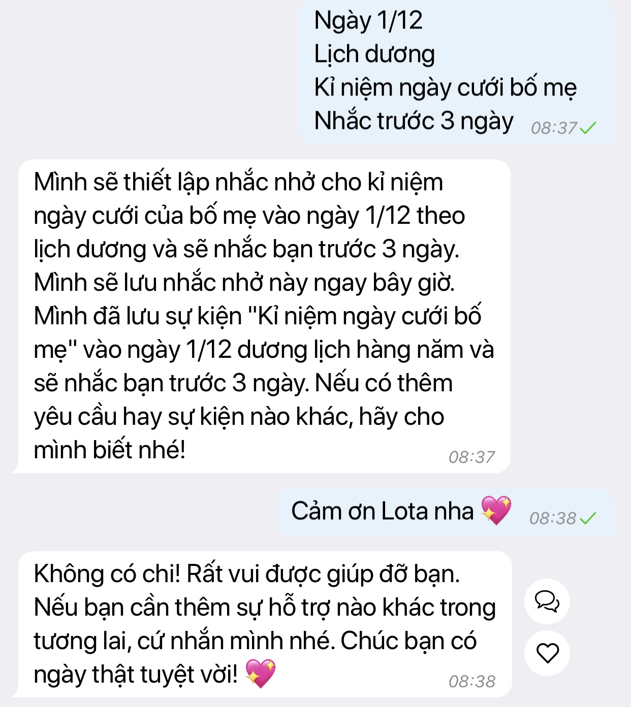 Cách triệu hồi trợ lý nhắc lịch Lota, "nhân viên cần mẫn" của Lotus Chat để không bao giờ quên việc- Ảnh 2.
