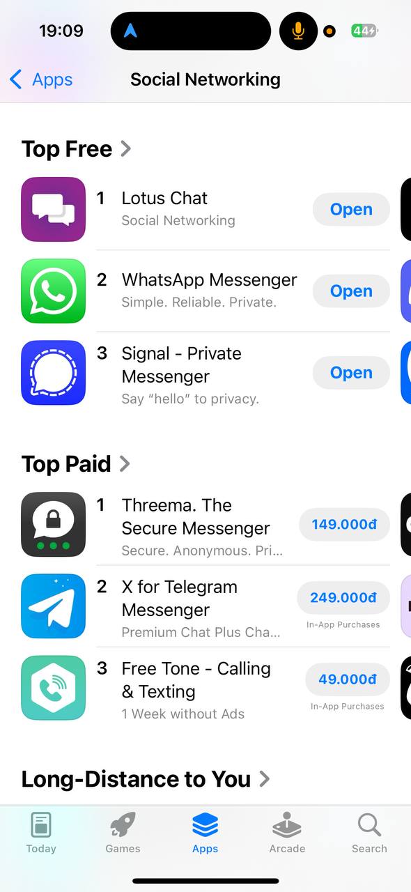Quên Zalo hay WhatsApp đi, đây mới là app chat đang đứng top 1 lượt tải tại Việt Nam- Ảnh 1.