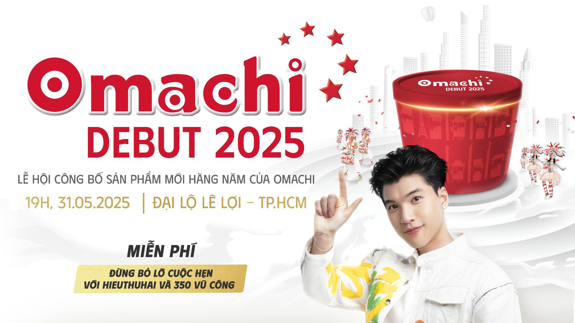 Omachi chơi lớn khi quy tụ HIEUTHUHAI, 350 vũ công, xe diễu hành khổng lồ ngay tại sự kiện Omachi Debut 2025 cuối tuần này- Ảnh 1.