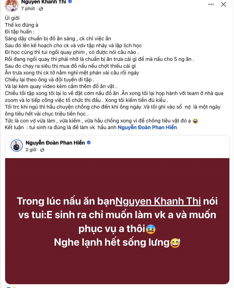 Đang nấu ăn, Khánh Thi bỗng nói 1 câu khiến Phan Hiển 