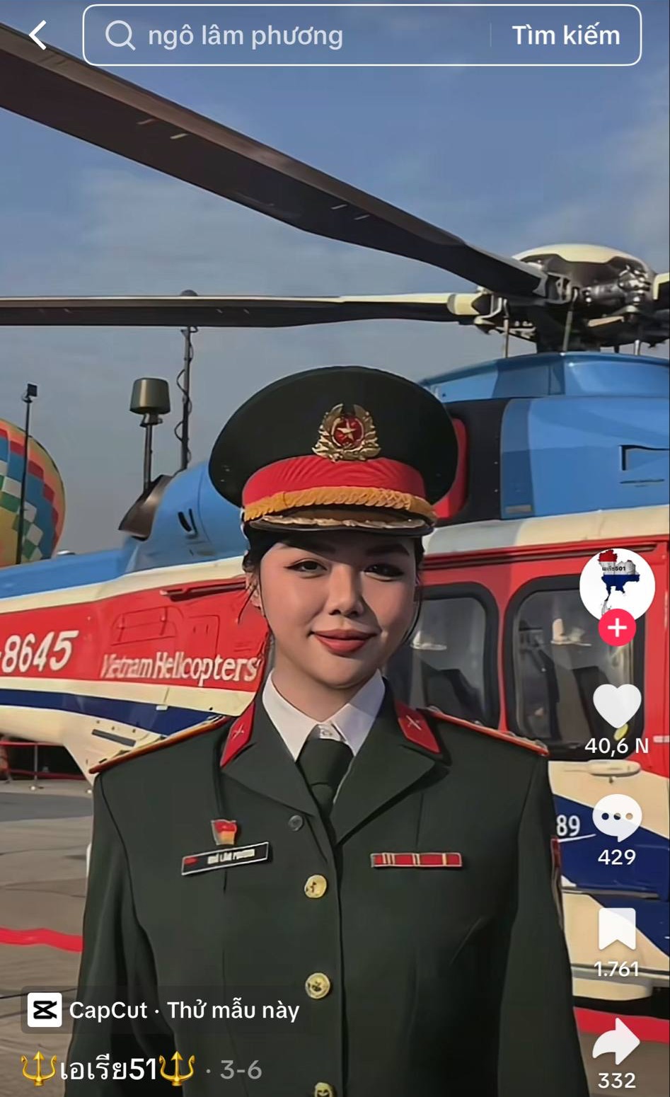 Trung úy Ngô Lâm Phương bất ngờ nổi tiếng mạng xã hội quốc tế, chính chủ lập tức có phản ứng- Ảnh 2.