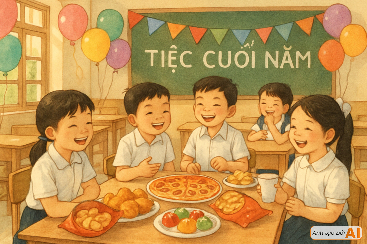 Gà rán, pizza trong tiệc lớp cuối năm học: Một miếng ăn có thực sự làm hỏng cả tuổi thơ?- Ảnh 2.