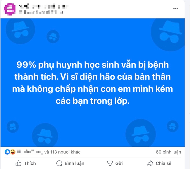 Phát ngôn "99% phụ huynh học sinh bị bệnh" này, ông bố ở TP.HCM bị chỉ trích: Phiến diện!- Ảnh 1.