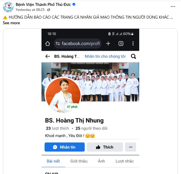 Bệnh viện ở TP.HCM cảnh báo khẩn cấp về "bác sĩ Hoàng Thị Nhung"- Ảnh 1.