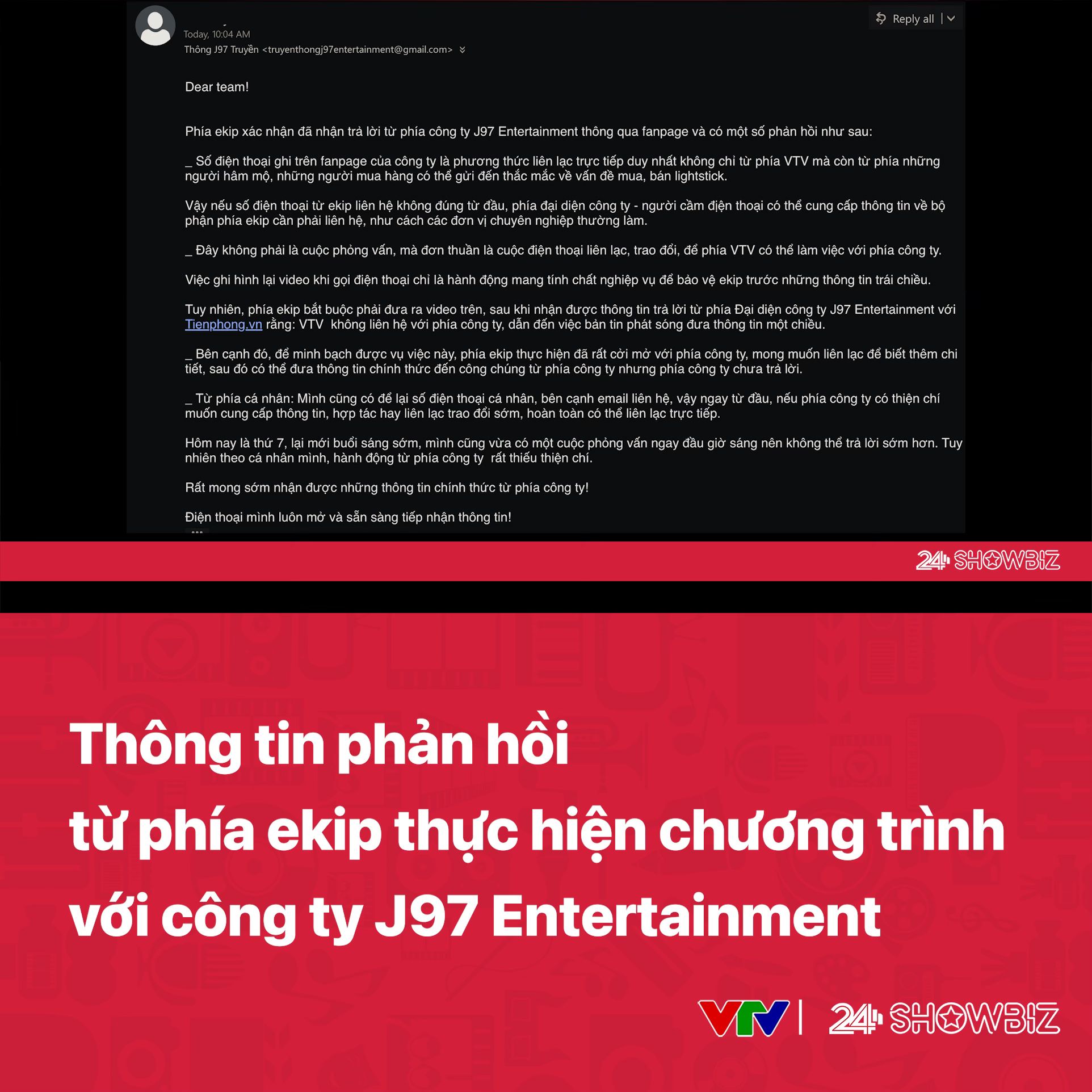 VTV tiếp tục phản hồi Công ty J97: Đã cởi mở nhưng đối phương 