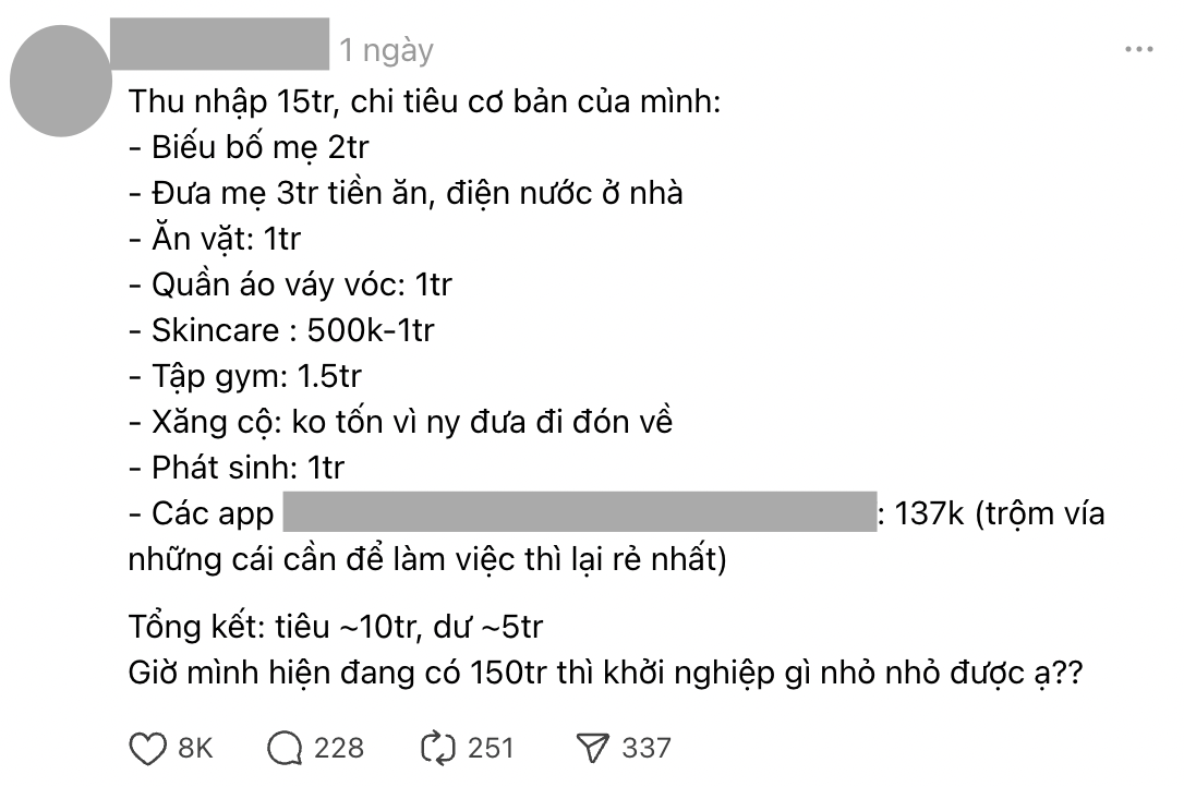 Không tin nổi với cách để có dư 150 triệu của cô gái lương 15 triệu: Vậy cũng được nữa hả…- Ảnh 1.