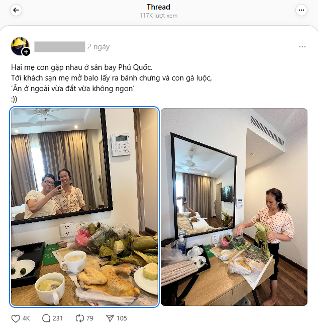 Gà luộc, bánh chưng và cả tăm xỉa răng: Chuyến du lịch Phú Quốc viral cõi mạng của một bà mẹ “made in Vietnam”- Ảnh 1.