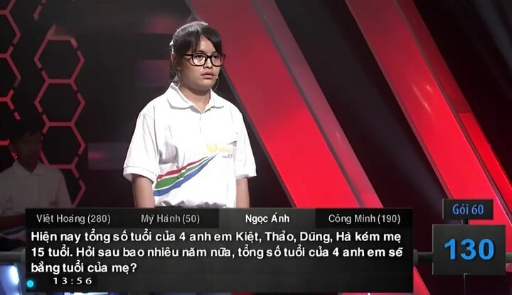 Câu đố tiểu học "tính tuổi mẹ" khiến cả 4 thí sinh Olympia chào thua- Ảnh 1.