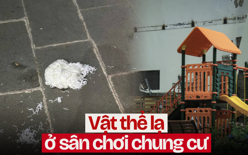 Đang đi dạo ở sân chung cư bị bịch bún rơi trúng người, mẹ bỉm hoảng hồn nhưng vẫn tự nhủ 