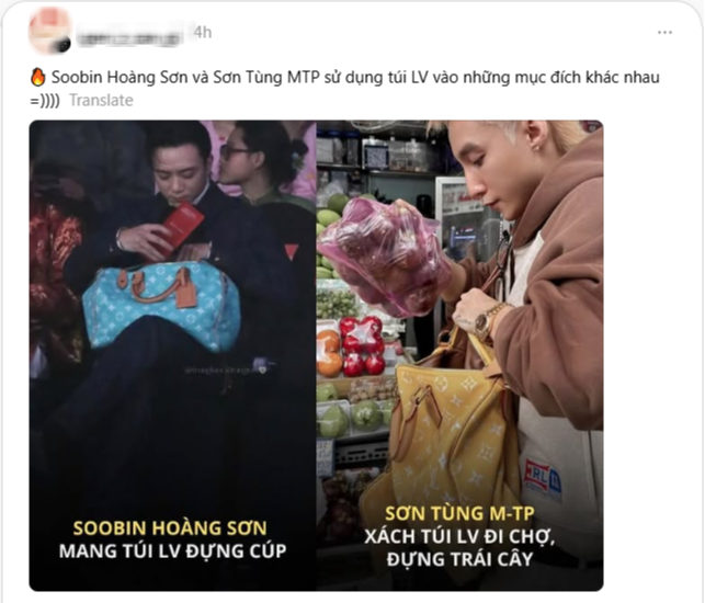 Fan Sơn Tùng M-TP và Soobin “khẩu chiến” căng đét vì chiếc túi LV 300 triệu đựng măng cụt- Ảnh 3.