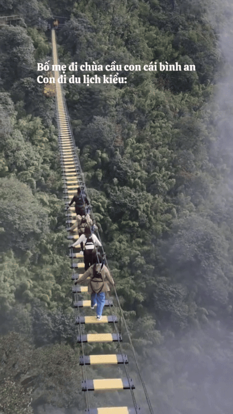 Bố mẹ ở nhà cầu bình an, con cái đi du lịch đu zipline, nhảy dù lượn: Trend này không cần đu vì ai cũng đã từng!- Ảnh 4.
