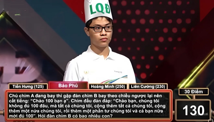 Bài toán tính số chim, "đánh gục" 4 thí sinh Đường Lên Đỉnh Olympia- Ảnh 1.