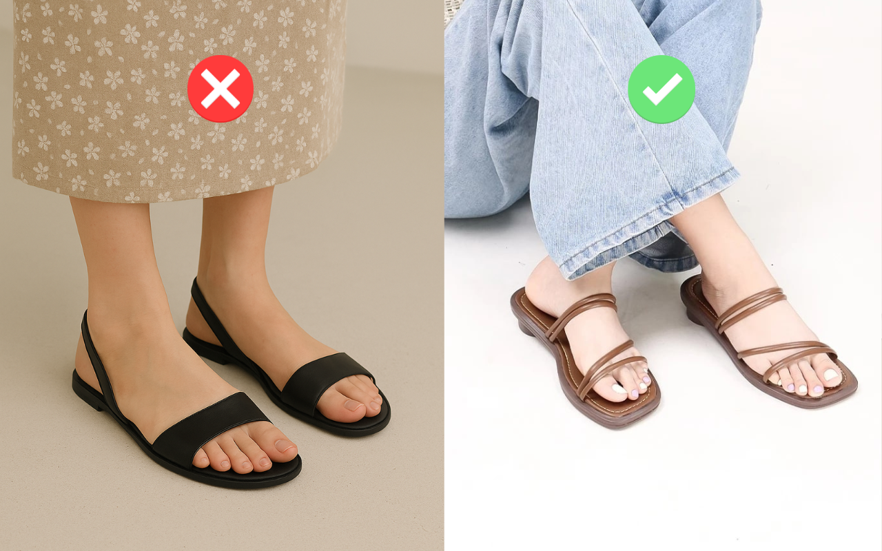 4 mẫu sandal khiến chân trông ngắn một mẩu, hội  chiều cao khiêm tốn nên né xa- Ảnh 2.