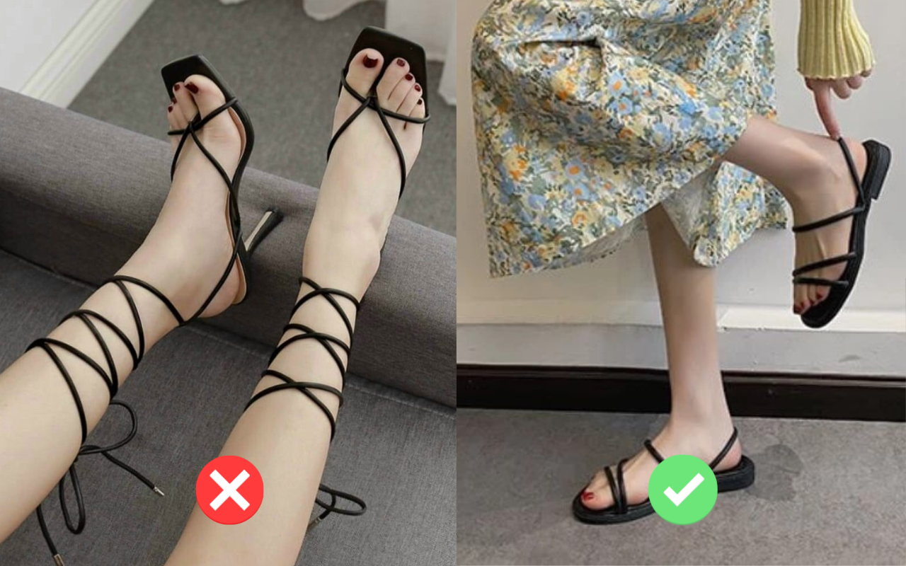 4 mẫu sandal khiến chân trông ngắn một mẩu, hội  chiều cao khiêm tốn nên né xa- Ảnh 4.