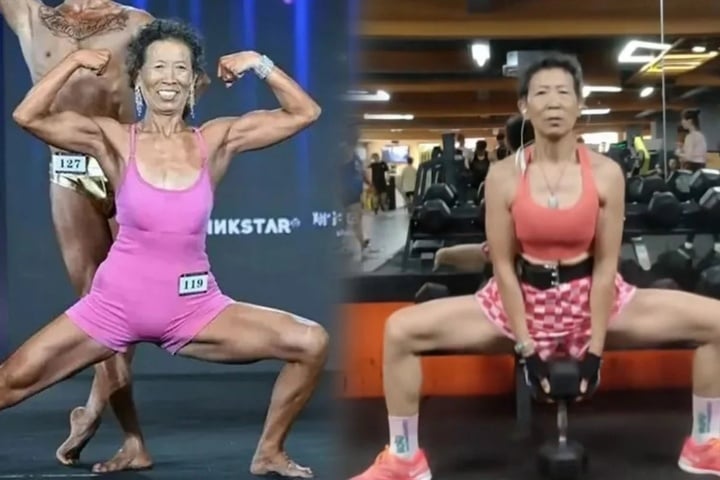 Bã lão U80 có cơ bụng 6 múi, dù già nhất vẫn đoạt giải cuộc thi thể hình- Ảnh 1.