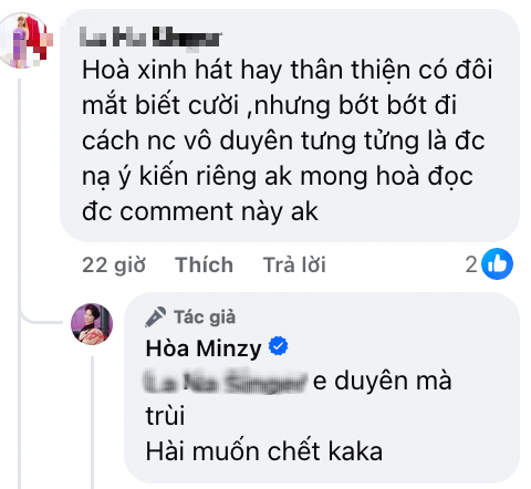 Hoà Minzy bị chê 