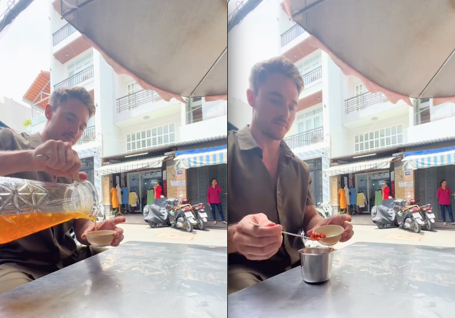 Khách Tây ăn thử 1 món bánh mì 
