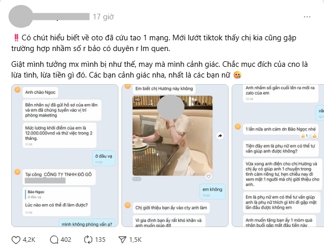 "Có chút hiểu biết về ô tô đã cứu mình 1 mạng": Vụ lật mặt nạ lừa đảo kịch tính như phim viral khắp Threads- Ảnh 1.