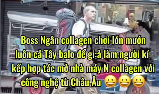 Sau nghi vấn thuê biệt tự trăm tỉ theo giờ để "phông bạt", Ngân Collagen lại bị "bóc phốt" thuê Tây balo đóng giả đối tác, giá thuê nghe mà ngao ngán!- Ảnh 2.