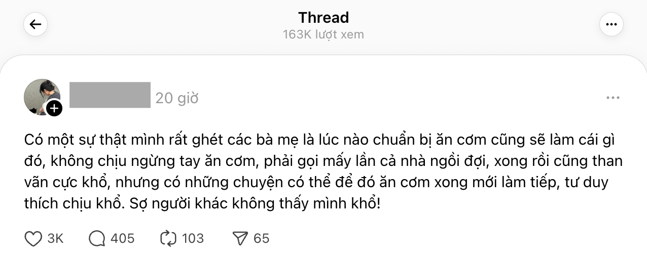 "Rất ghét các bà mẹ với tư duy thích chịu khổ, sợ người khác không thấy mình khổ" - quan điểm dậy sóng- Ảnh 1.