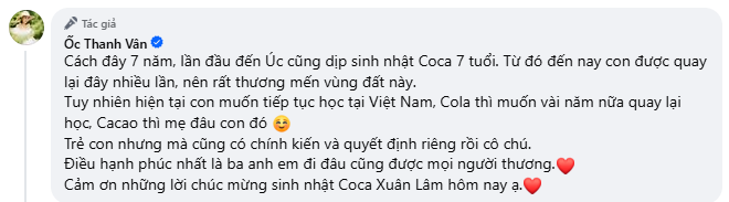 Ốc Thanh Vân chuẩn bị cho con trở lại du học Úc?- Ảnh 2.