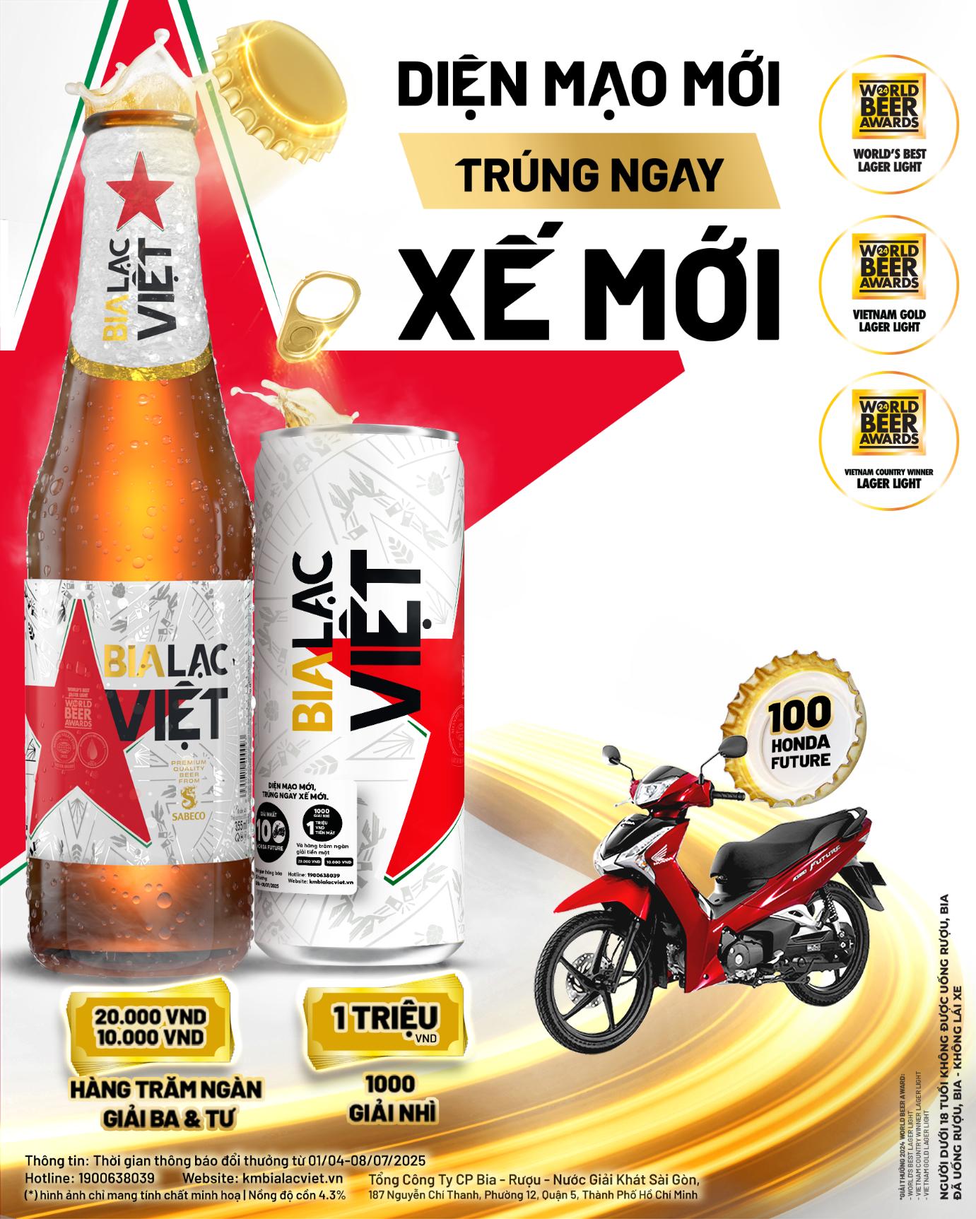 Bia Lạc Việt “diện mạo mới”, chờ trao cơ hội “lên đời” xế mới cho 100 khách hàng may mắn- Ảnh 2.