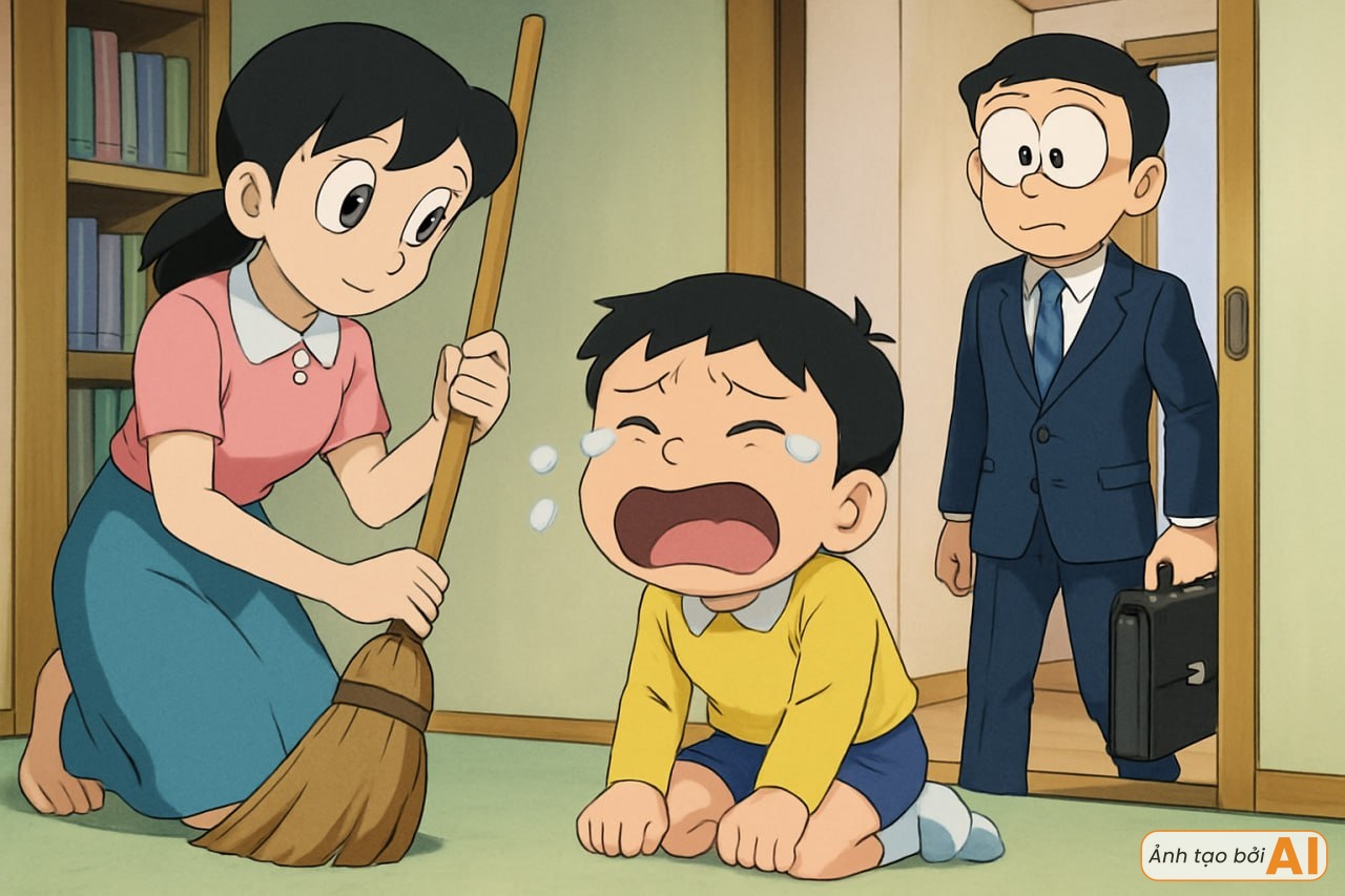 Xuyên đến tương lai nhìn cảnh Nobita và Shizuka bất lực khi trông con trong kỳ nghỉ hè, phải nhờ đến nhân vật đặc biệt để hỗ trợ- Ảnh 6.