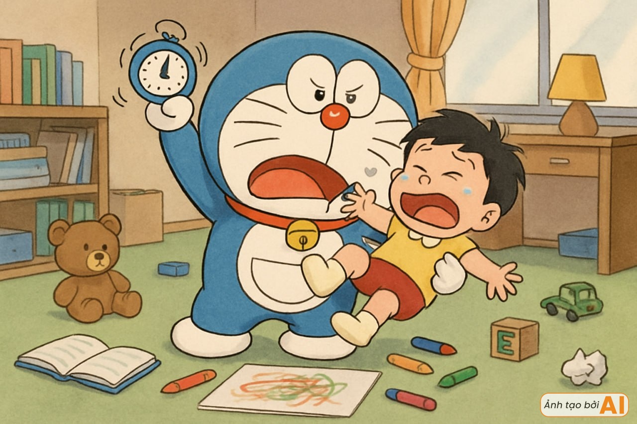 Xuyên đến tương lai nhìn cảnh Nobita và Shizuka bất lực khi trông con trong kỳ nghỉ hè, phải nhờ đến nhân vật đặc biệt để hỗ trợ- Ảnh 11.