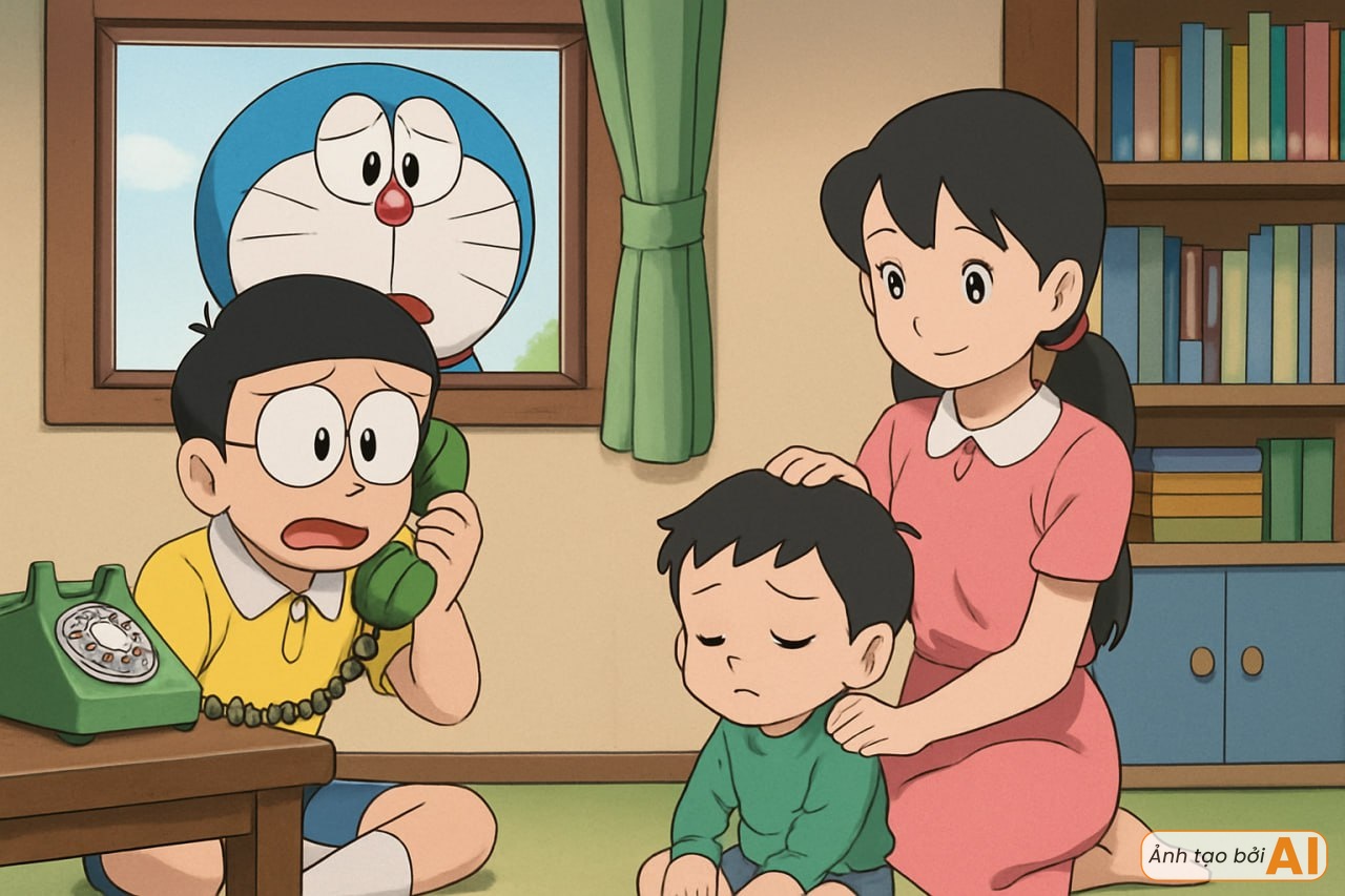 Xuyên đến tương lai nhìn cảnh Nobita và Shizuka bất lực khi trông con trong kỳ nghỉ hè, phải nhờ đến nhân vật đặc biệt để hỗ trợ- Ảnh 7.