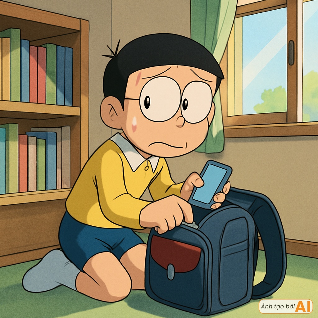 Nếu nhóm bạn Doraemon tham gia "thử thách không dùng điện thoại 24h": Một người bỏ cuộc sau 5 phút, Jaian thì làm mèo ú tức điên!- Ảnh 3.