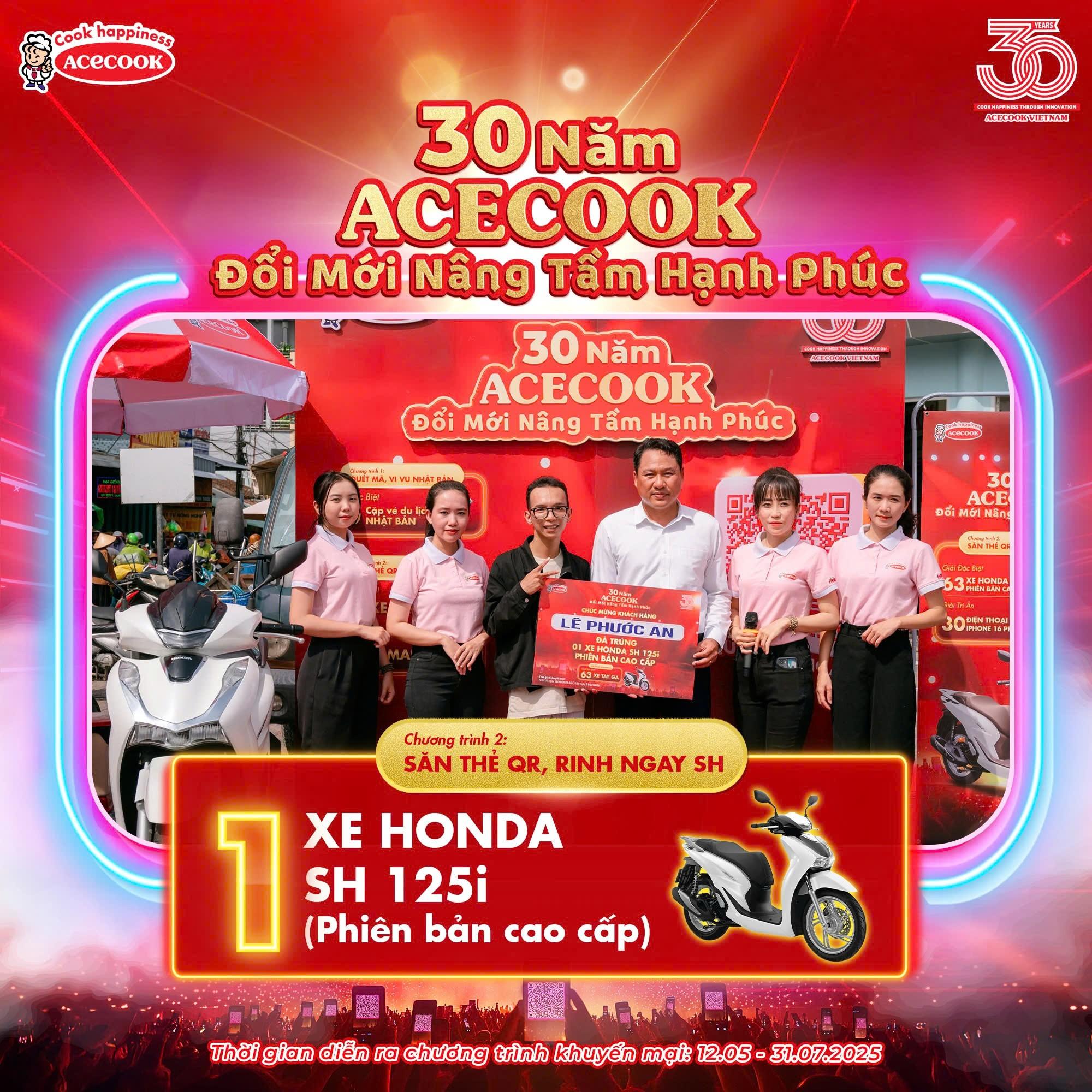 Mừng hành trình 30 năm, Acecook trao tận tay xe Honda SH 125i tới các khách hàng may mắn đầu tiên- Ảnh 2.