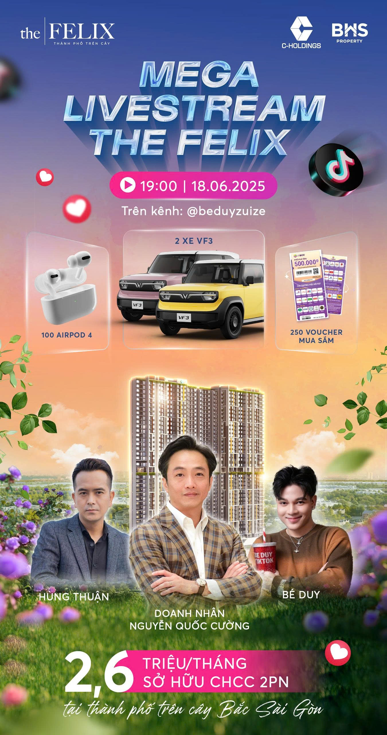 Cơ hội chốt “deal” căn hộ hạng sang vừa túi tiền tại Mega Livestream đầu tiên của dự án The Felix- Ảnh 1.