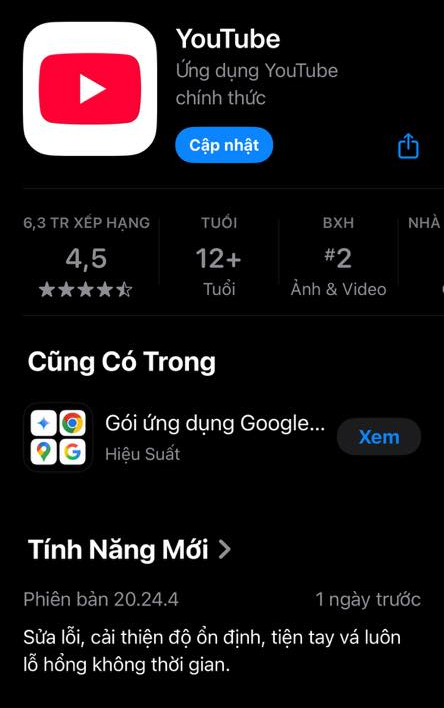 Người dùng iPhone cần cập nhật YouTube ngay và luôn, đây là lý do- Ảnh 1.