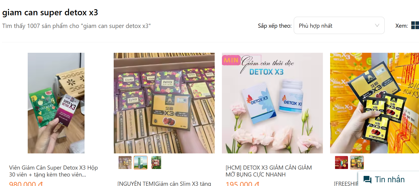 Loạt thuốc giảm cân đang được rao bán trên mạng