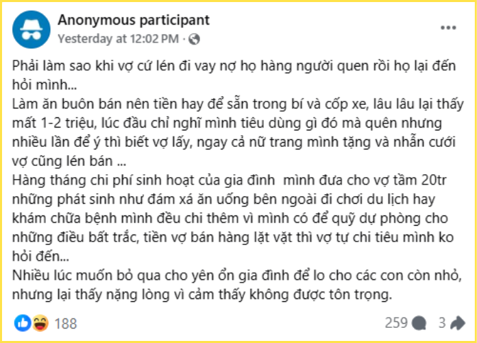 Cạn lời: Chồng đưa 20 triệu/tháng, vợ vẫn lén bán hết trang sức, nhẫn cưới để lấy tiền tiêu- Ảnh 1.