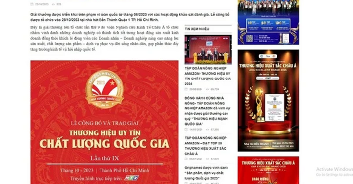 Doanh nghiệp Hải Sen bán hàng giả vẫn được vinh danh: Đơn vị trao giải nói gì?- Ảnh 1.