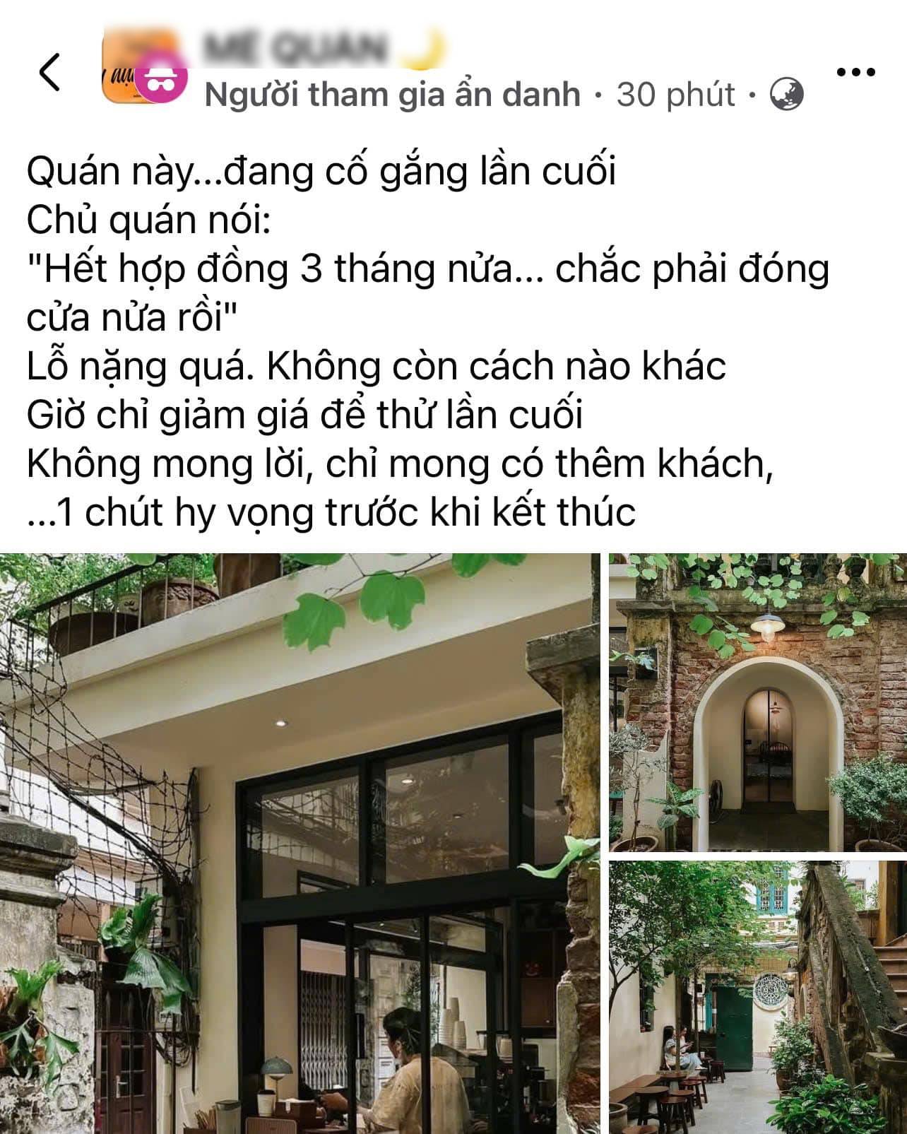 Quán cà phê nổi tiếng Hà Nội bỗng bị đồn đóng cửa vì "lỗ nặng", chủ quán hốt hoảng lên tiếng- Ảnh 1.